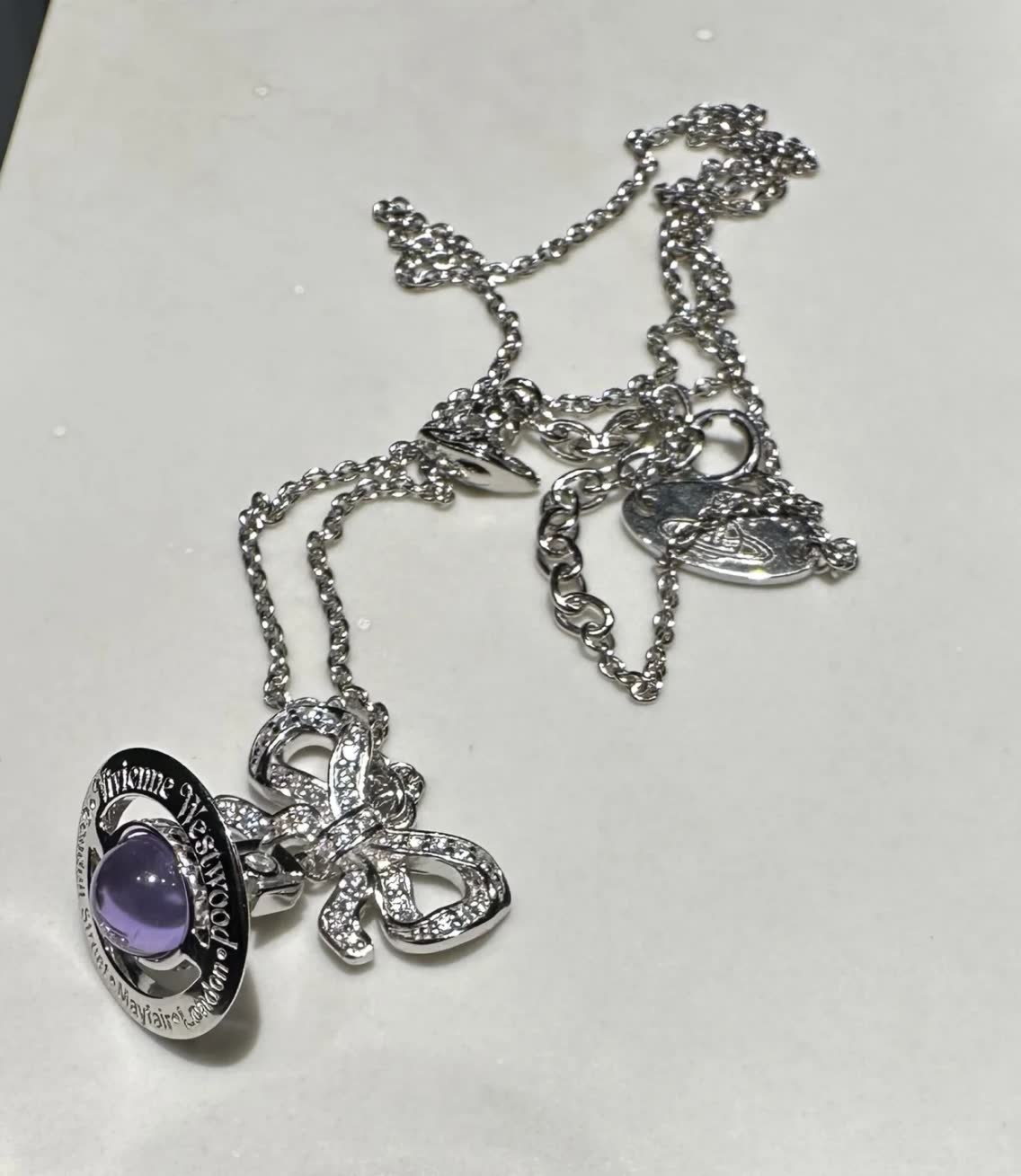 Vivienne Westwood London Silver Butterfly Pendant Necklace